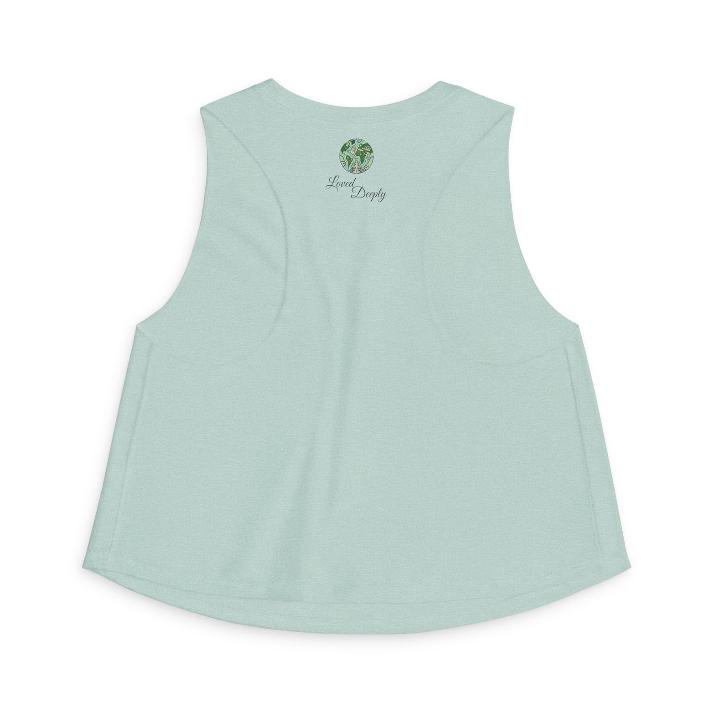 Crop Top — "Moon Child" Coast Salish Celestial Graphic