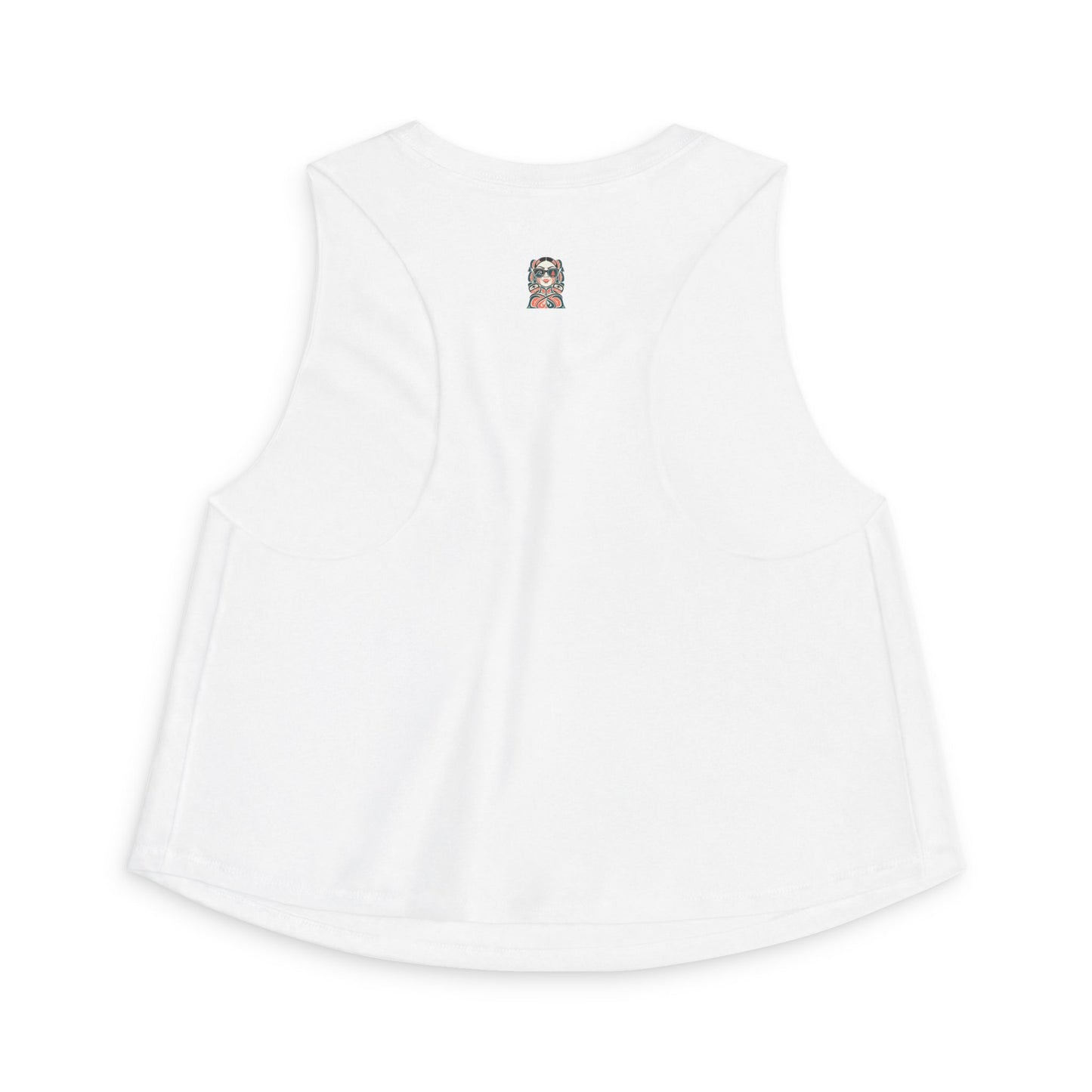 Pre-Contact Sunglasses Crop Top — Retro Aboriginal Graphic Women's Tank