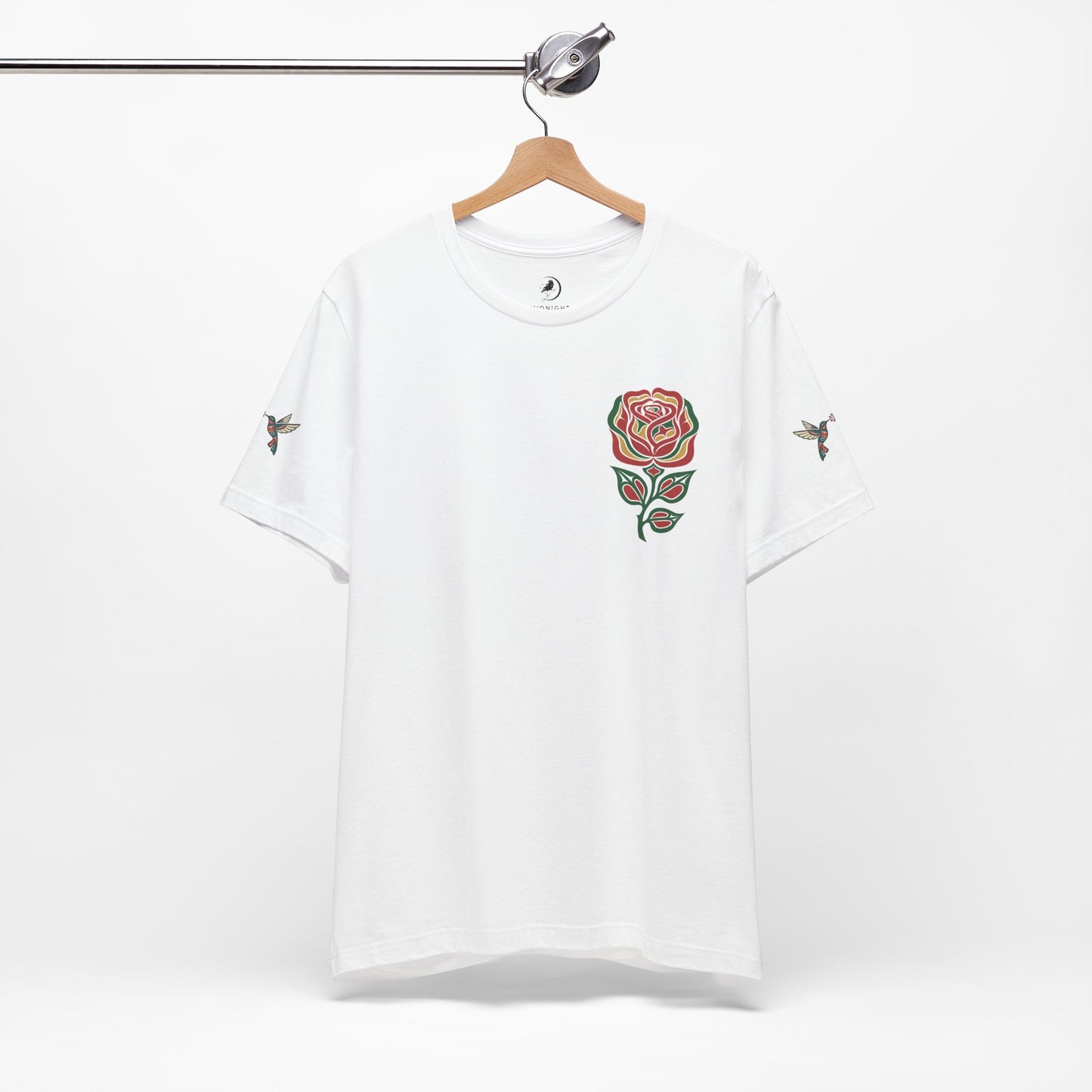 Not a Delicate Rose Tee — Born From Thorns Blooming Anyway Floral Graphic T‑Shirt