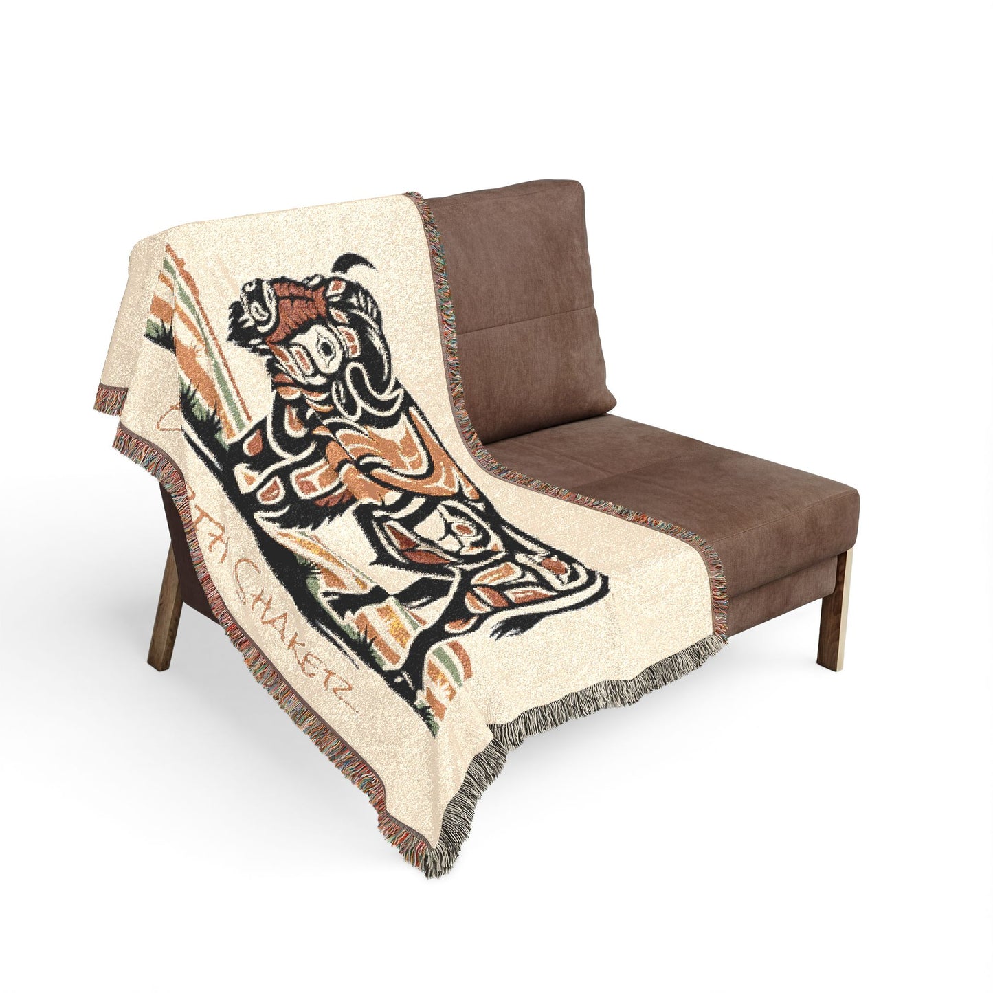 Earth Shaker Woven Blanket — Native Buffalo Tapestry Throw