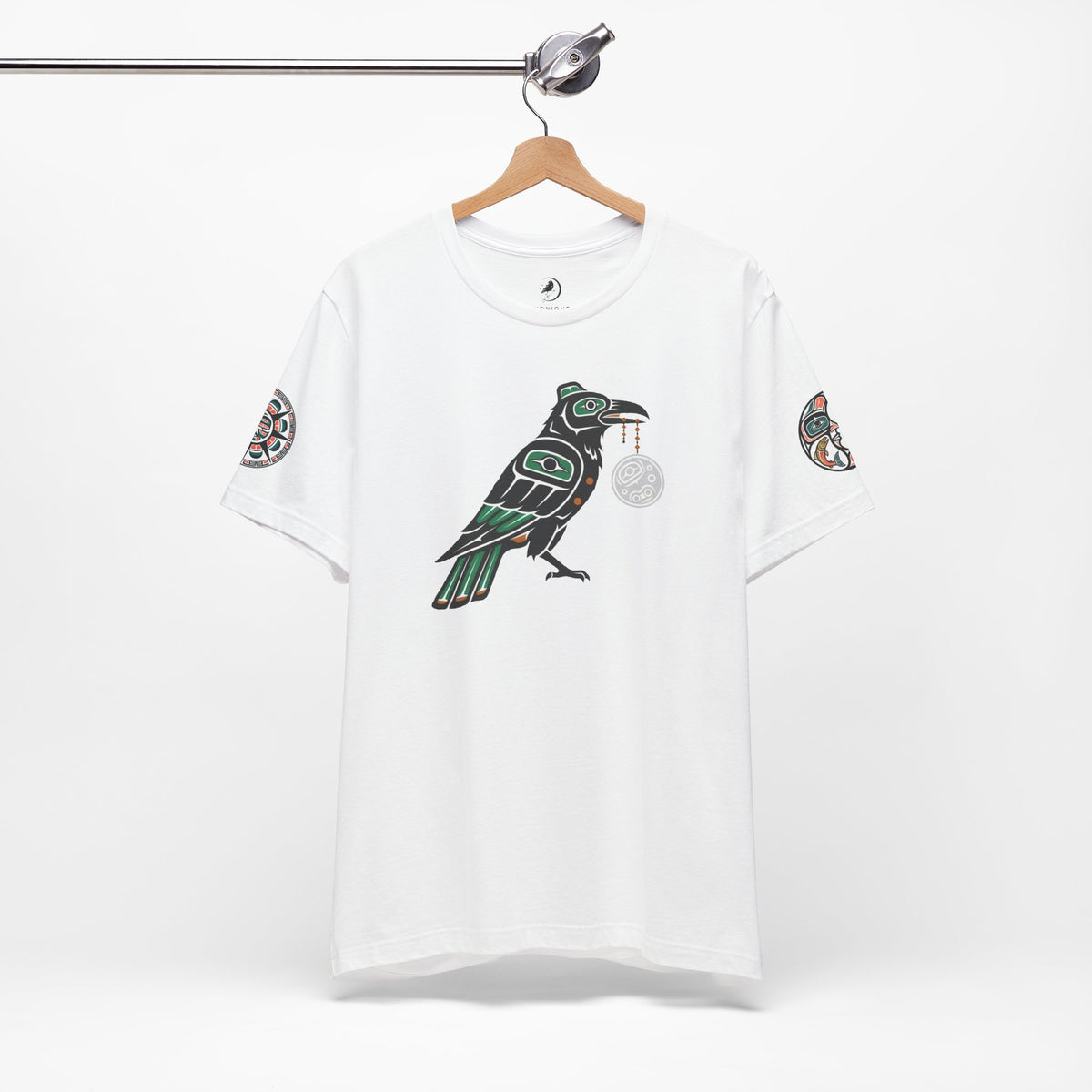 Raven Totem Graphic Tee — Northwest Tribal Bird Design