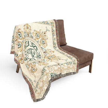 "The Raven's Regalia" Woven Blanket