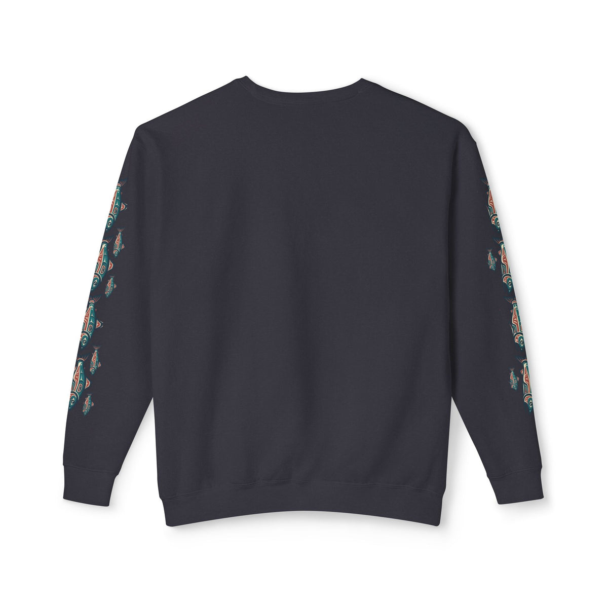 Provider Pullover Crewneck Sweatshirt — Tribal Salmon Sleeve Design