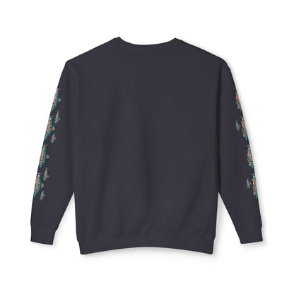 Provider Pullover Crewneck Sweatshirt — Tribal Salmon Sleeve Design