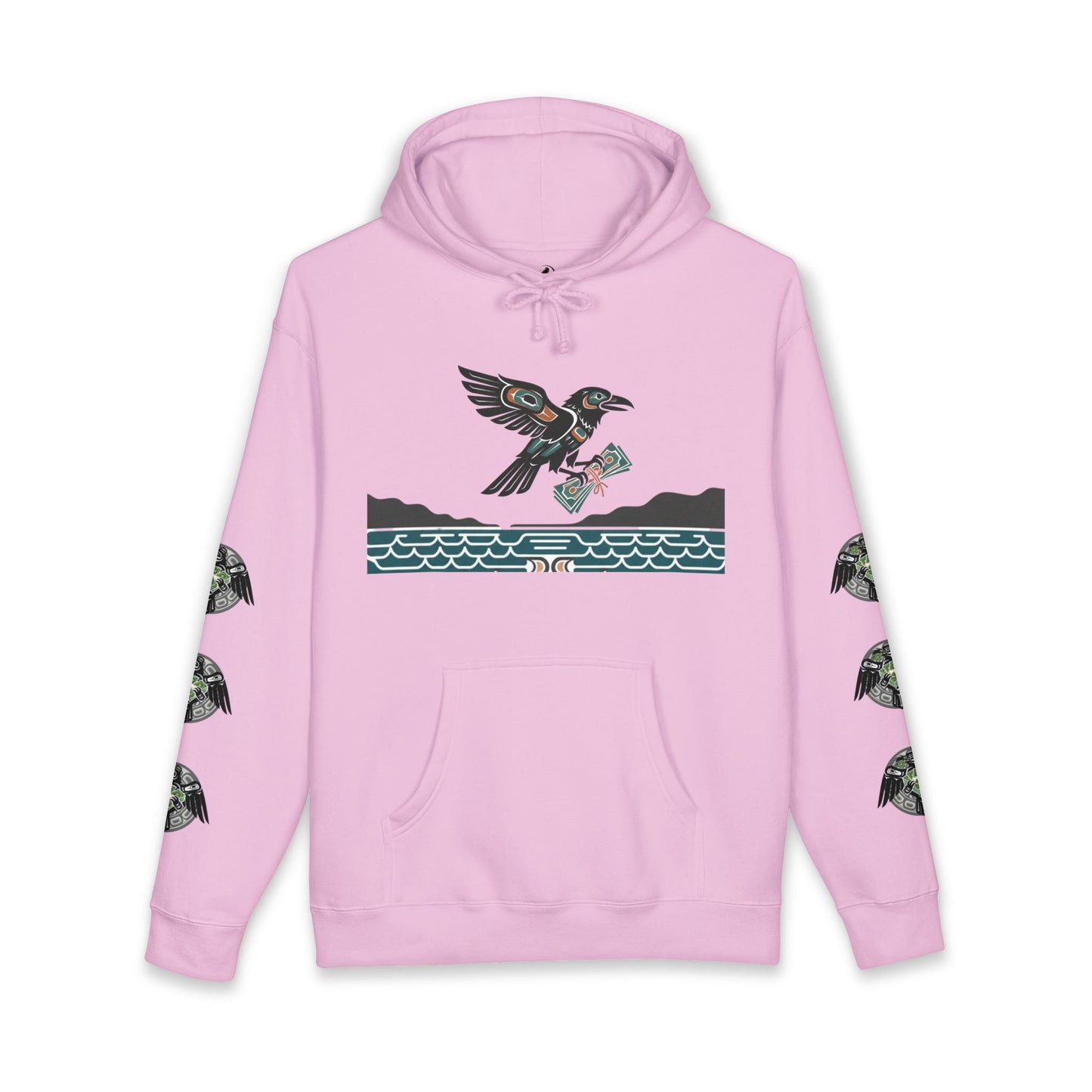 Mischief & Money Hoodie — Raven Graphic Pullover