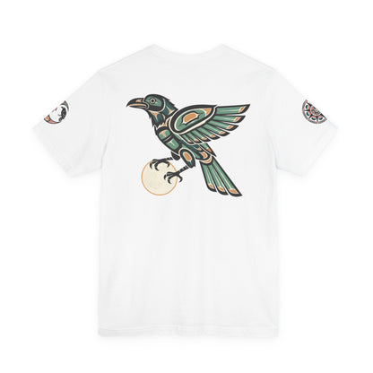 Raven Totem Graphic Tee — Northwest Tribal Bird Design