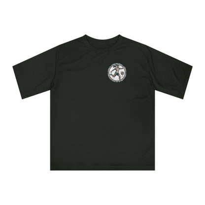 Female Salish Striker Performance T-Shirt — Indigenous Maple Leaf Soccer Design “Honoring the Land, Playing the Game”