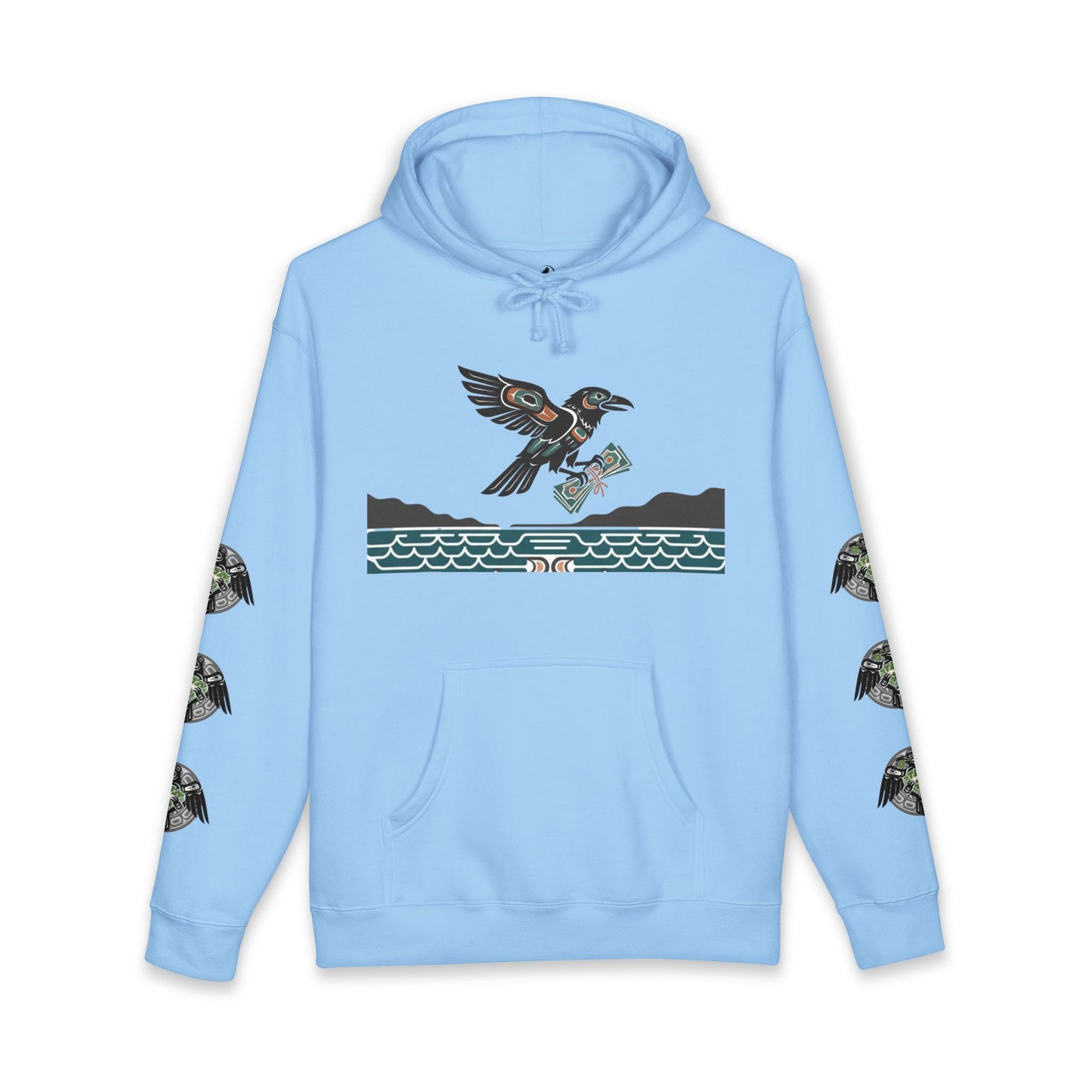 Mischief & Money Hoodie — Raven Graphic Pullover