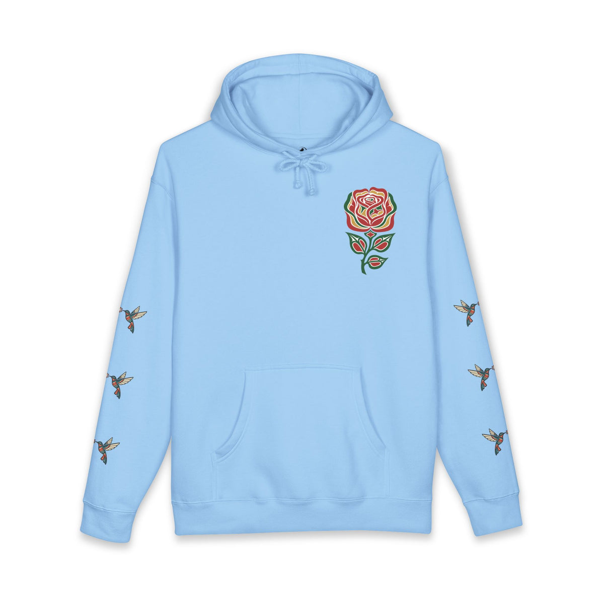Floral Resilience Hoodie — "Not a Delicate Rose" Rose Graphic