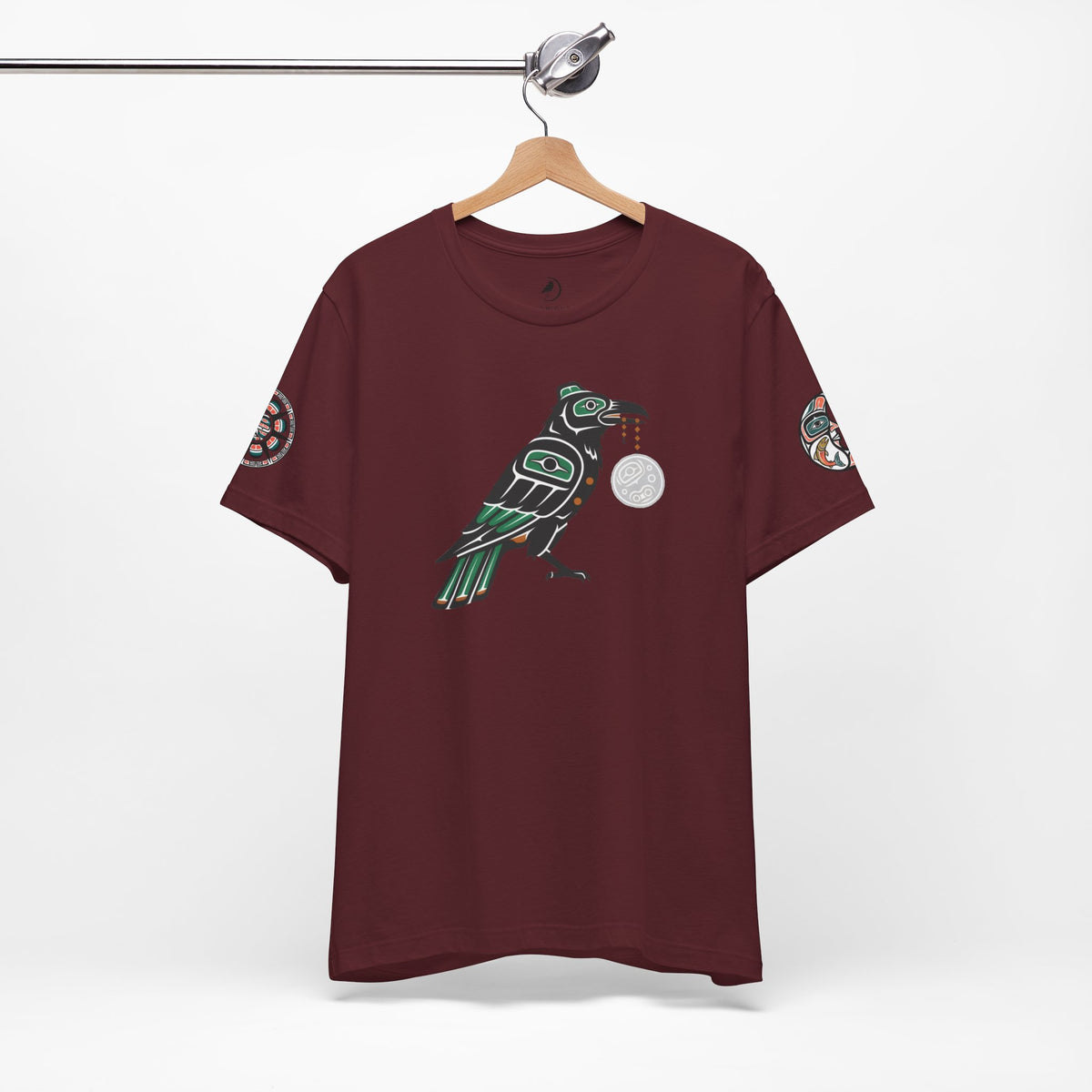 Raven Totem Graphic Tee — Northwest Tribal Bird Design