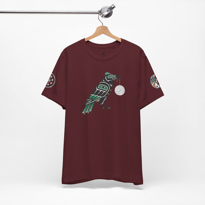 Raven Totem Graphic Tee — Northwest Tribal Bird Design