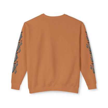 Provider Pullover Crewneck Sweatshirt — Tribal Salmon Sleeve Design