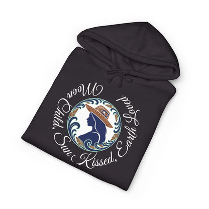 Moon Child Hoodie — Coast Salish Celestial Graphic Hooded Sweatshirt