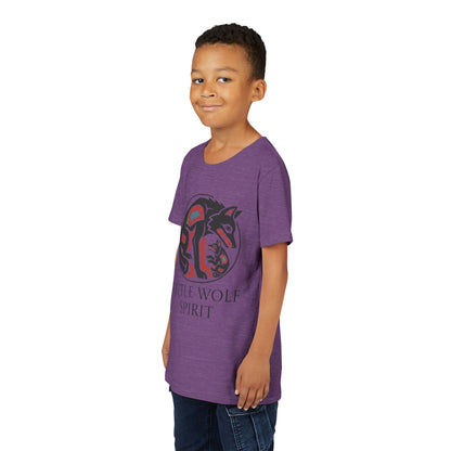 Youth Little Wolf Spirit Tee — "Little Wolf Spirit / Big Wolf Attitude" Kids Graphic T-Shirt
