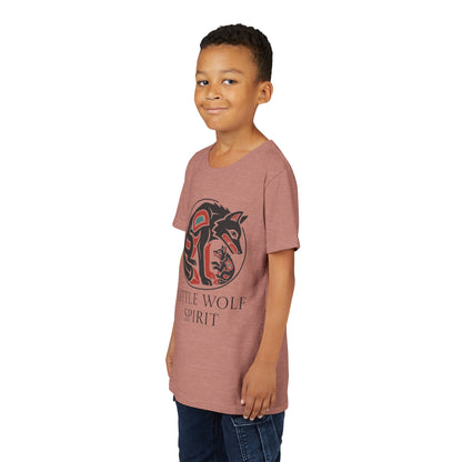 Youth Little Wolf Spirit Tee — "Little Wolf Spirit / Big Wolf Attitude" Kids Graphic T-Shirt