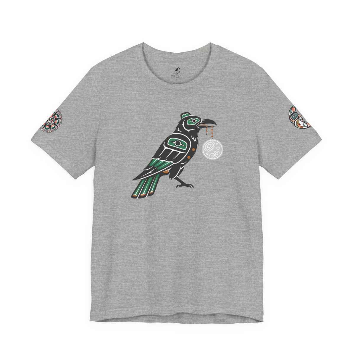 Raven Totem Graphic Tee — Northwest Tribal Bird Design