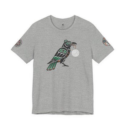 Raven Totem Graphic Tee — Northwest Tribal Bird Design