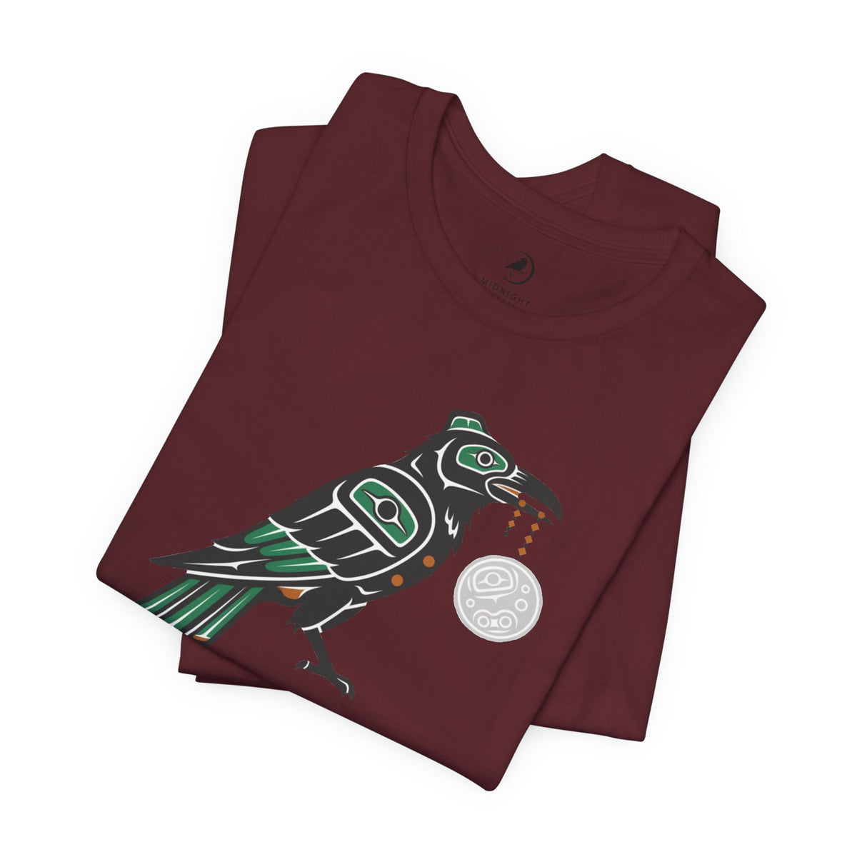 Raven Totem Graphic Tee — Northwest Tribal Bird Design