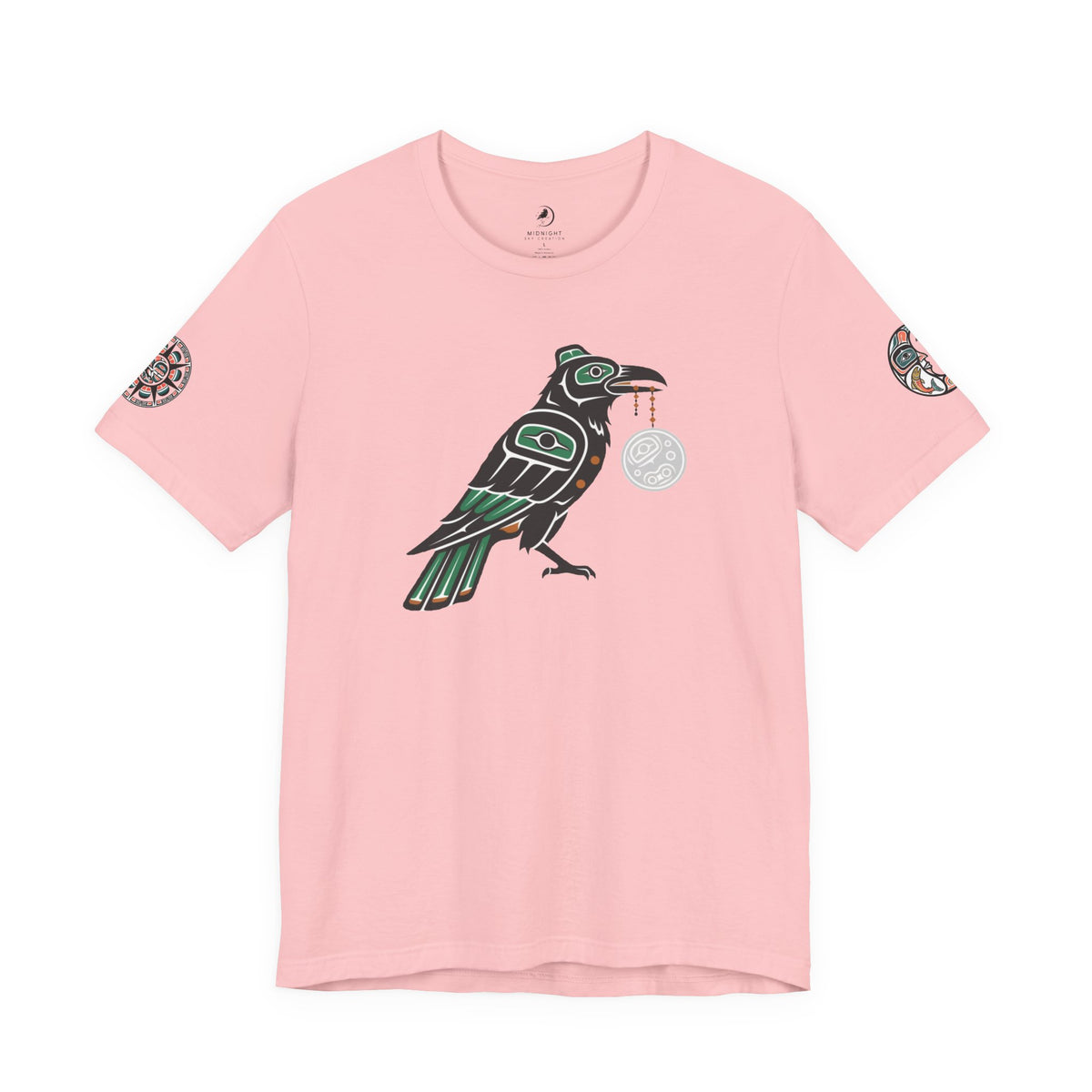 Raven Totem Graphic Tee — Northwest Tribal Bird Design