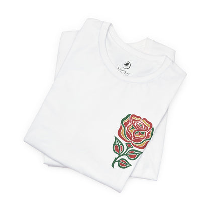 Not a Delicate Rose Tee — Born From Thorns Blooming Anyway Floral Graphic T‑Shirt