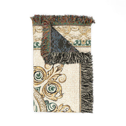 "The Raven's Regalia" Woven Blanket