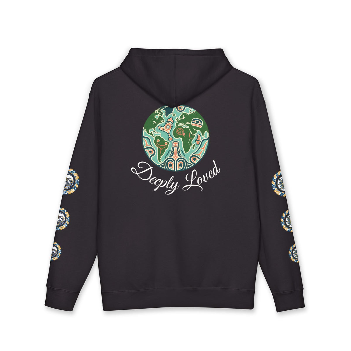 Moon Child Hoodie — Coast Salish Celestial Graphic Hooded Sweatshirt