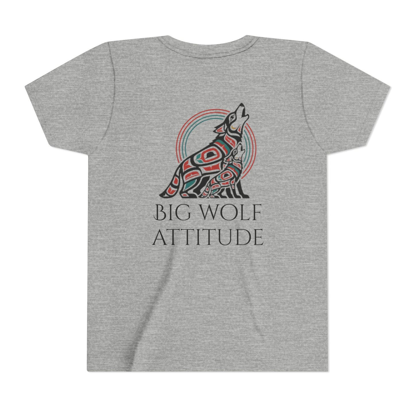 Youth Little Wolf Spirit Tee — "Little Wolf Spirit / Big Wolf Attitude" Kids Graphic T-Shirt