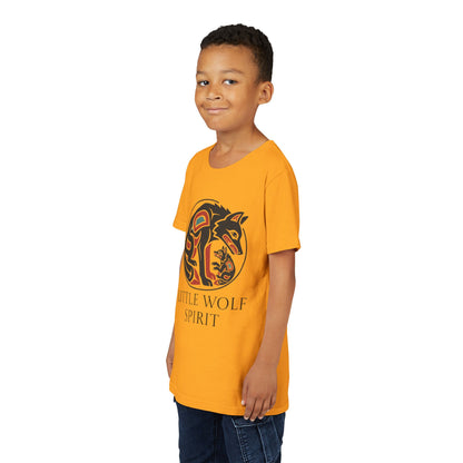 Youth Little Wolf Spirit Tee — "Little Wolf Spirit / Big Wolf Attitude" Kids Graphic T-Shirt