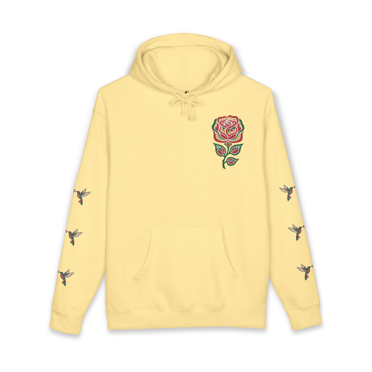 Floral Resilience Hoodie — "Not a Delicate Rose" Rose Graphic
