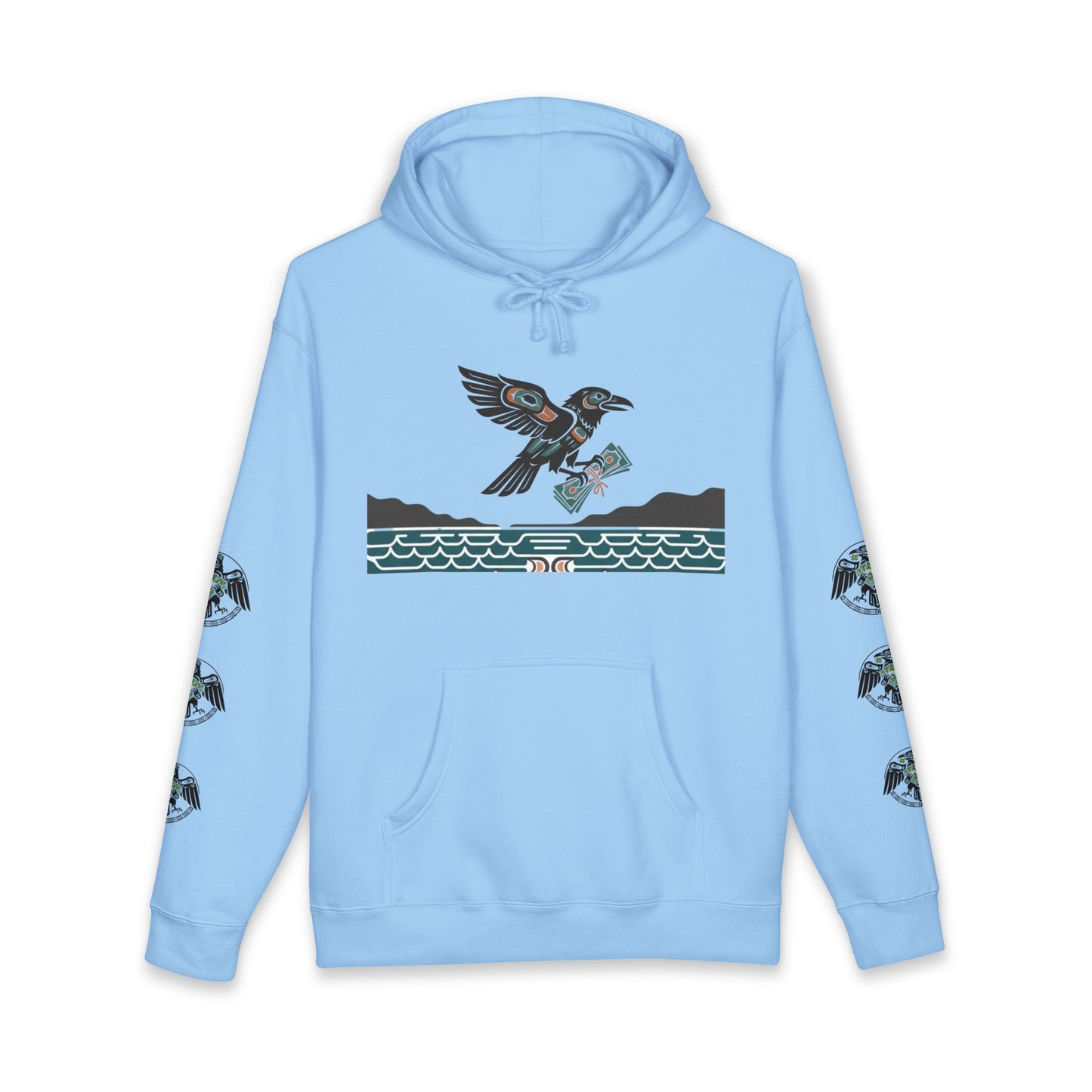 Mischief & Money Hoodie — Raven Graphic Pullover