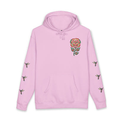 Floral Resilience Hoodie — "Not a Delicate Rose" Rose Graphic
