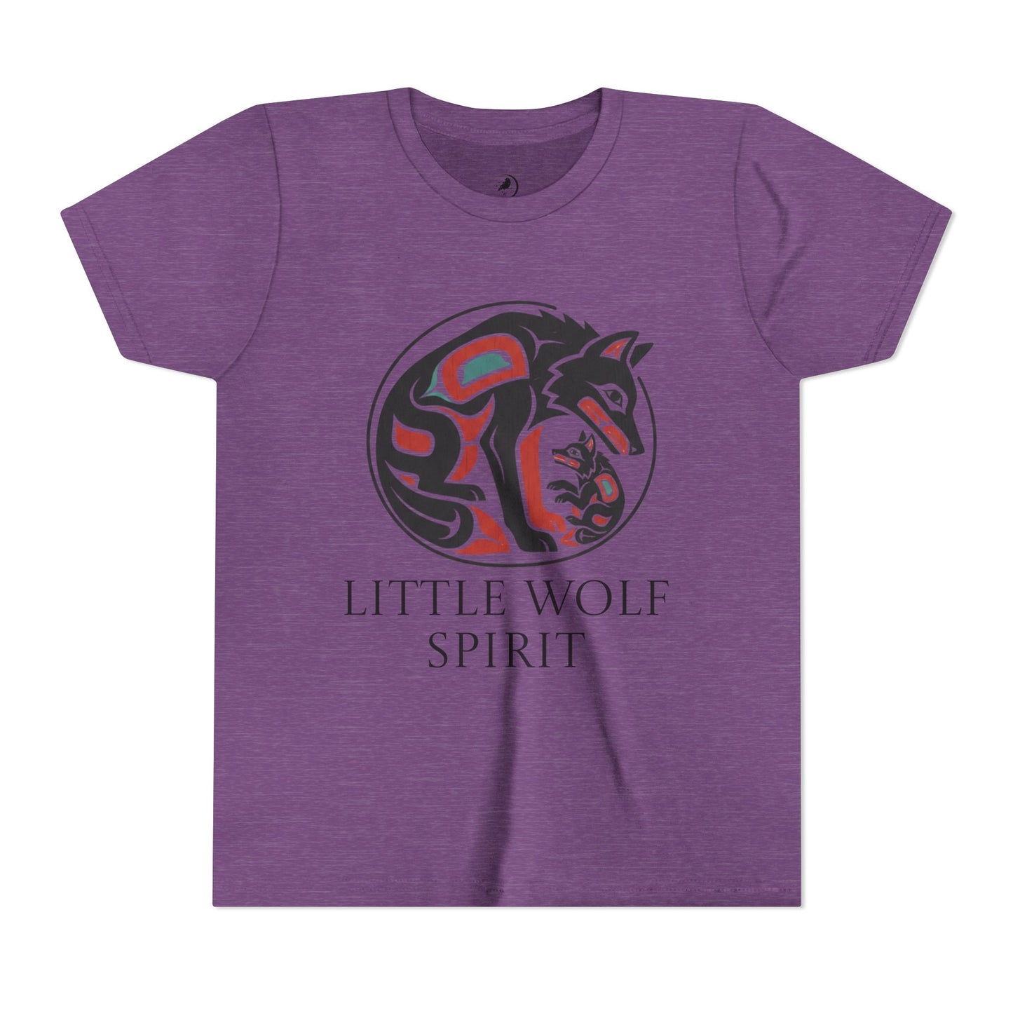 Youth Little Wolf Spirit Tee — "Little Wolf Spirit / Big Wolf Attitude" Kids Graphic T-Shirt