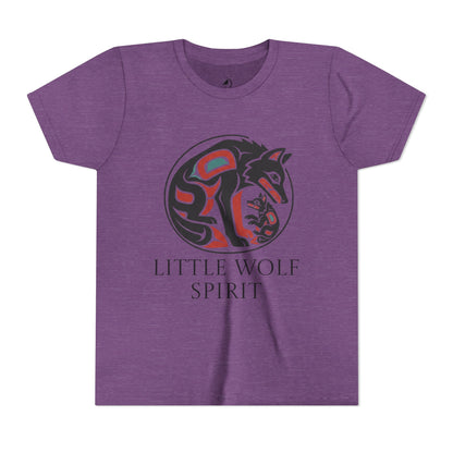 Youth Little Wolf Spirit Tee — "Little Wolf Spirit / Big Wolf Attitude" Kids Graphic T-Shirt