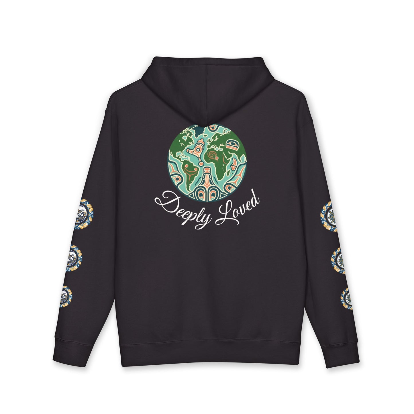 Moon Child Hoodie — Coast Salish Celestial Graphic Hooded Sweatshirt