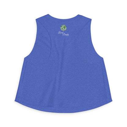 Crop Top — "Moon Child" Coast Salish Celestial Graphic