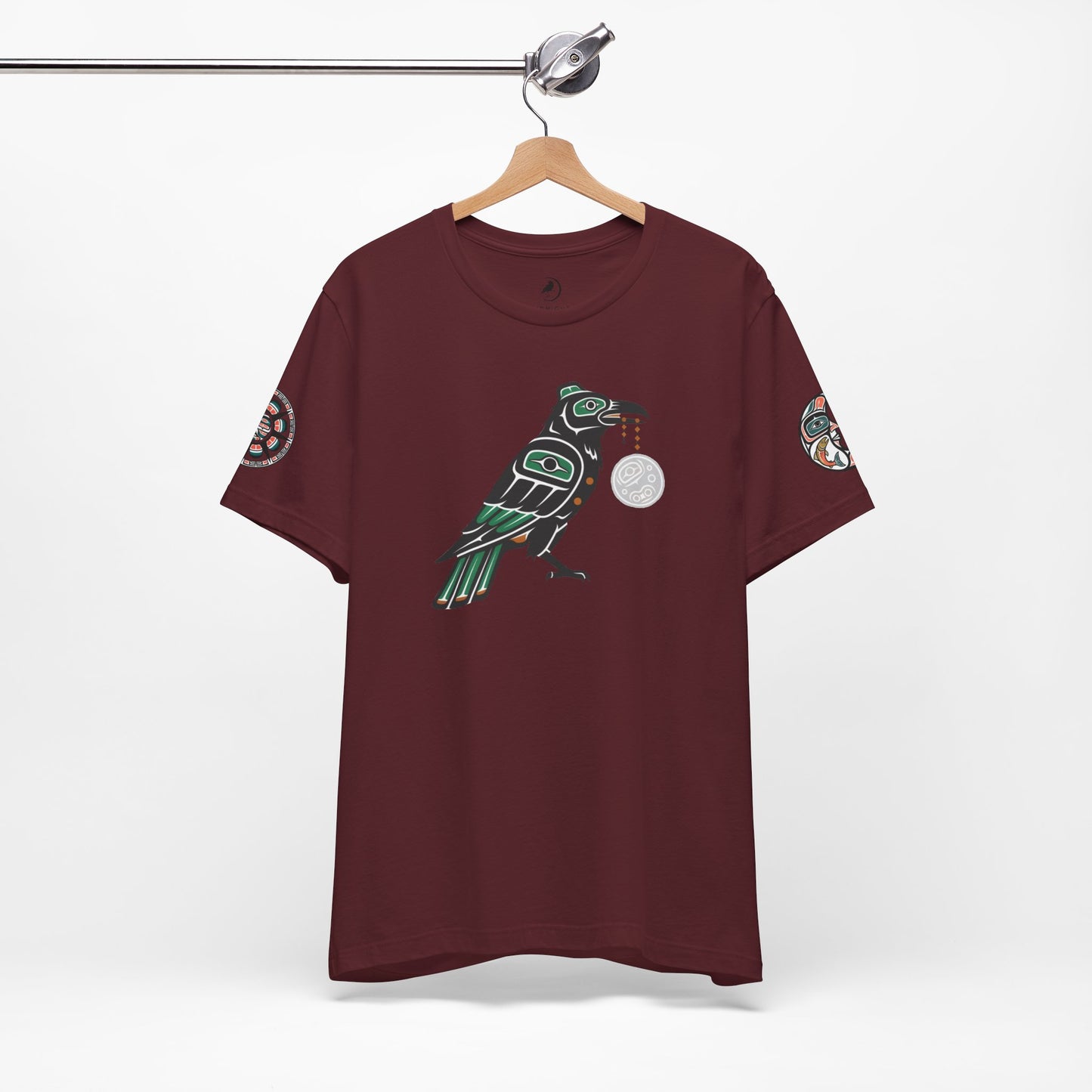 Raven Totem Graphic Tee — Northwest Tribal Bird Design