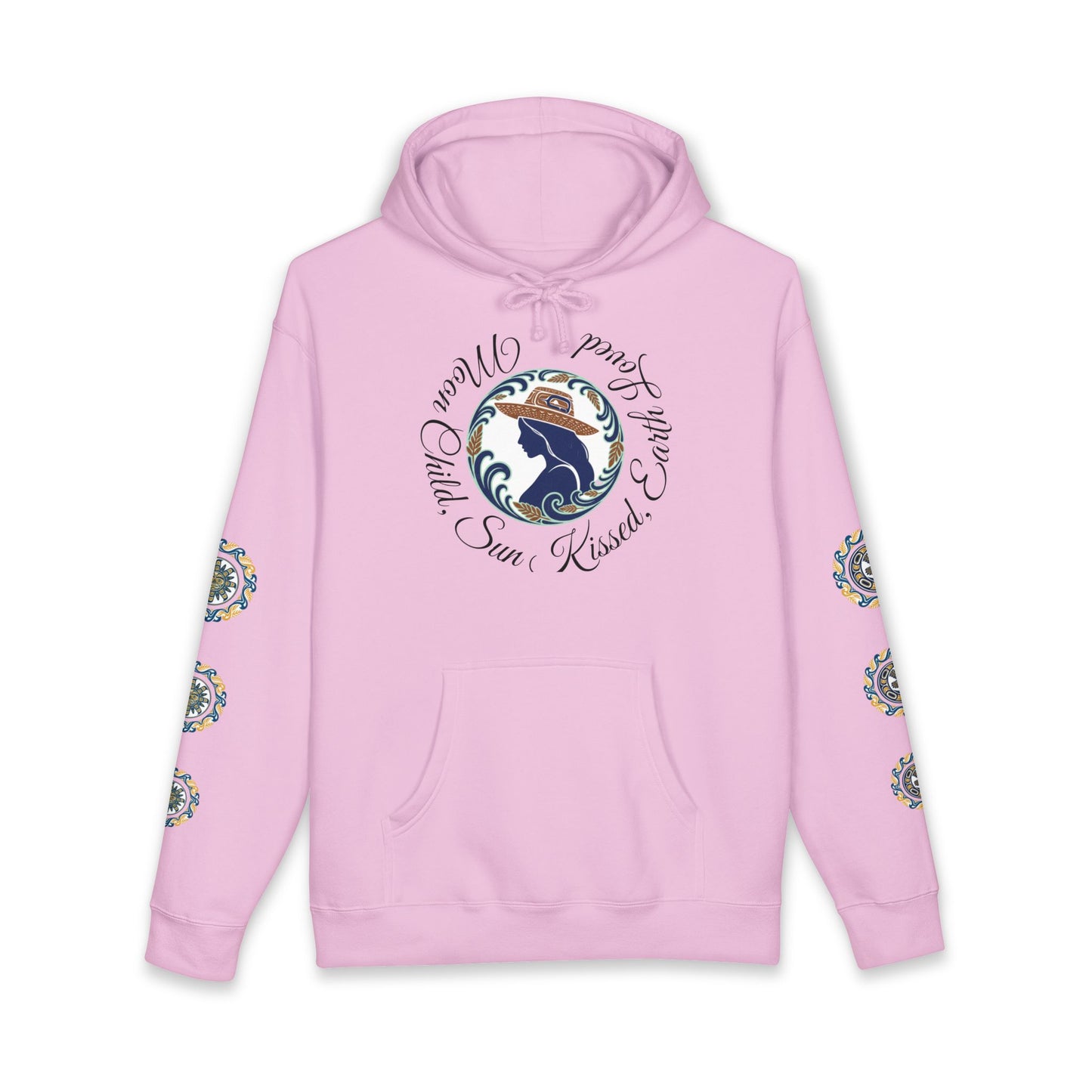 Moon Child Hoodie — Coast Salish Celestial Graphic Hooded Sweatshirt