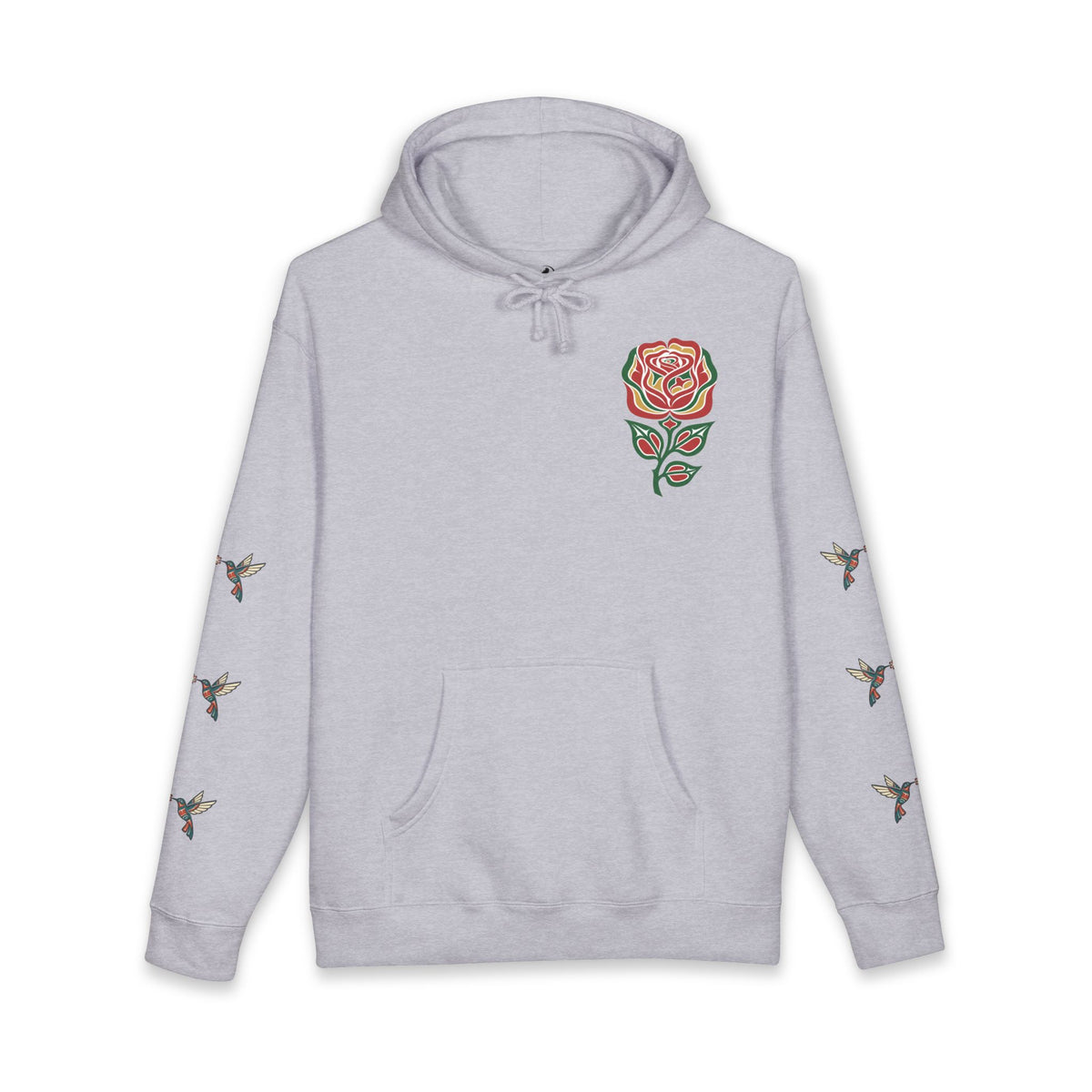 Floral Resilience Hoodie — "Not a Delicate Rose" Rose Graphic