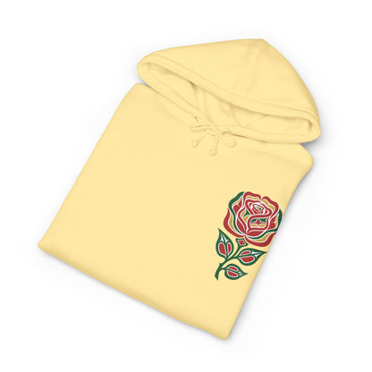 Floral Resilience Hoodie — "Not a Delicate Rose" Rose Graphic