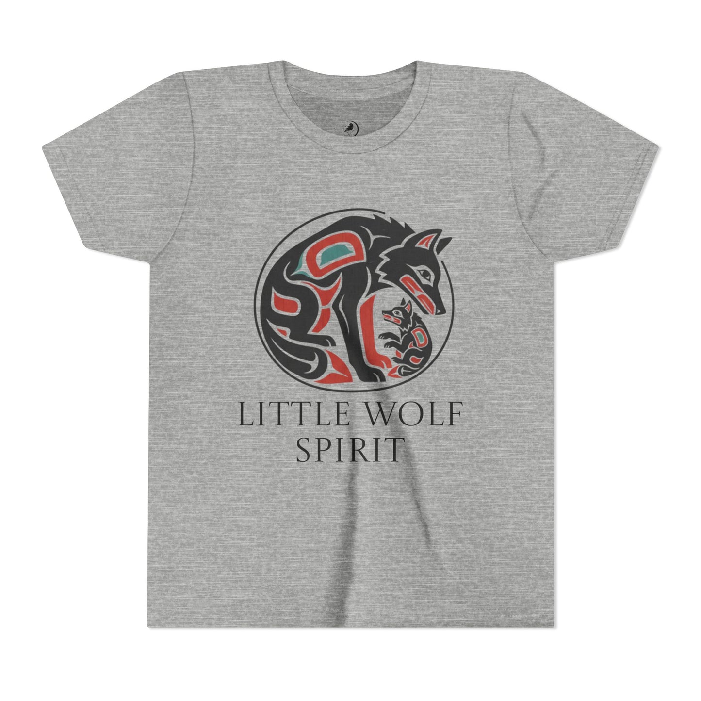 Youth Little Wolf Spirit Tee — "Little Wolf Spirit / Big Wolf Attitude" Kids Graphic T-Shirt