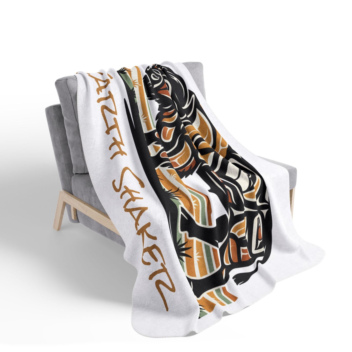 Earth Shaker Fleece Sherpa Blanket — Tribal Bison Cozy Throw