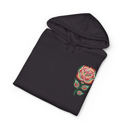 Floral Resilience Hoodie — "Not a Delicate Rose" Rose Graphic