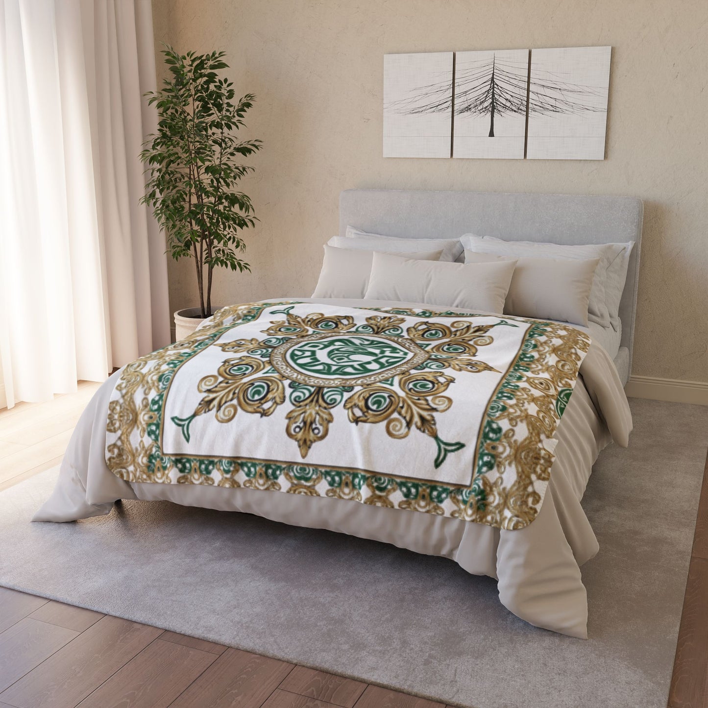 Raven Regalia Sherpa Blanket