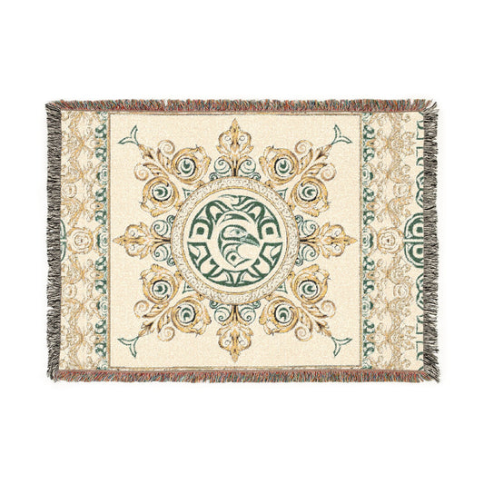 "The Raven's Regalia" Woven Blanket