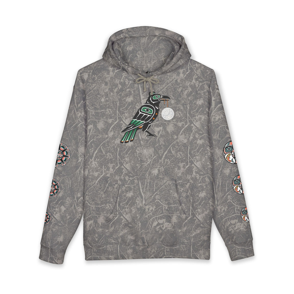 Raven Totem Hoodie — Northwest Tribal Raven Pullover