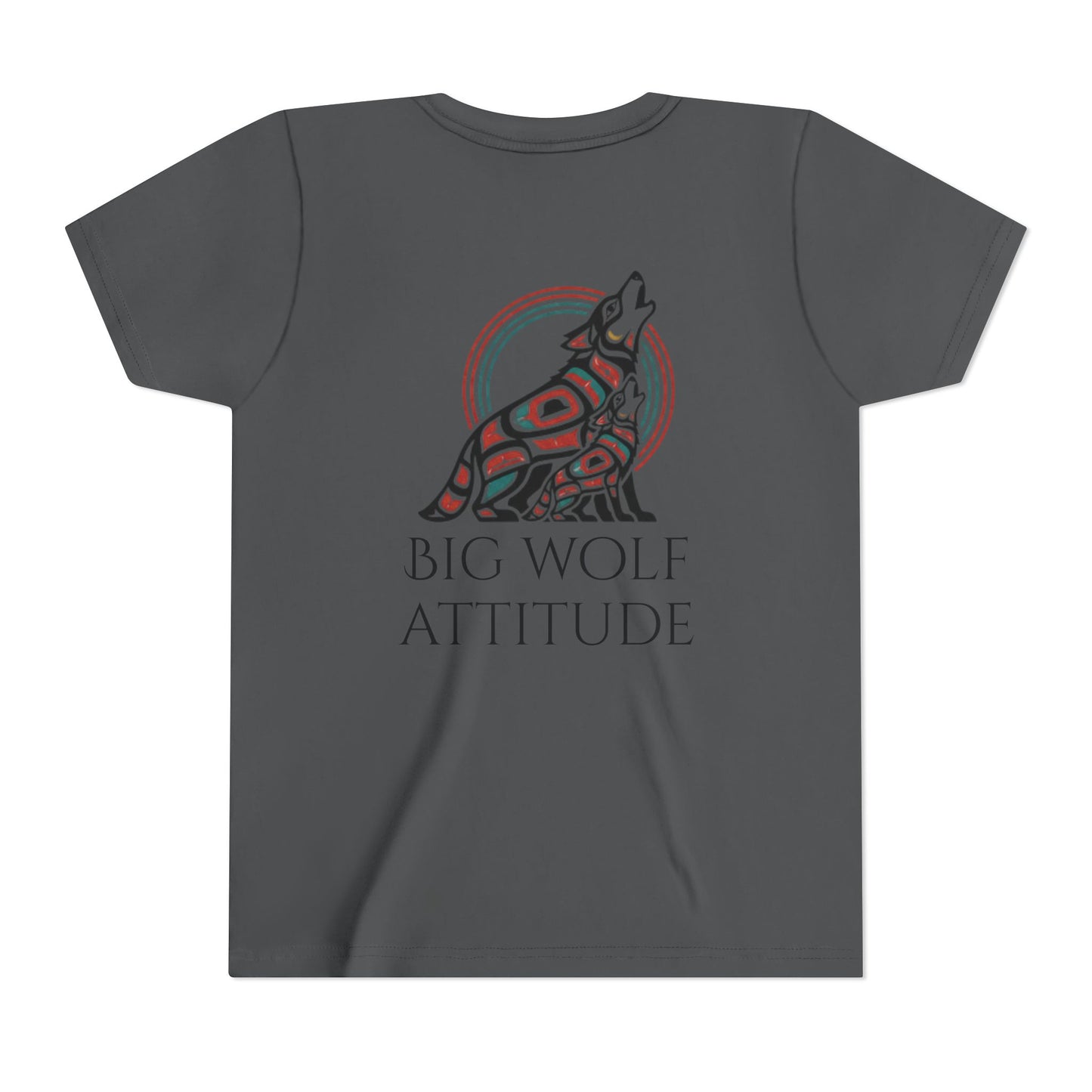 Youth Little Wolf Spirit Tee — "Little Wolf Spirit / Big Wolf Attitude" Kids Graphic T-Shirt