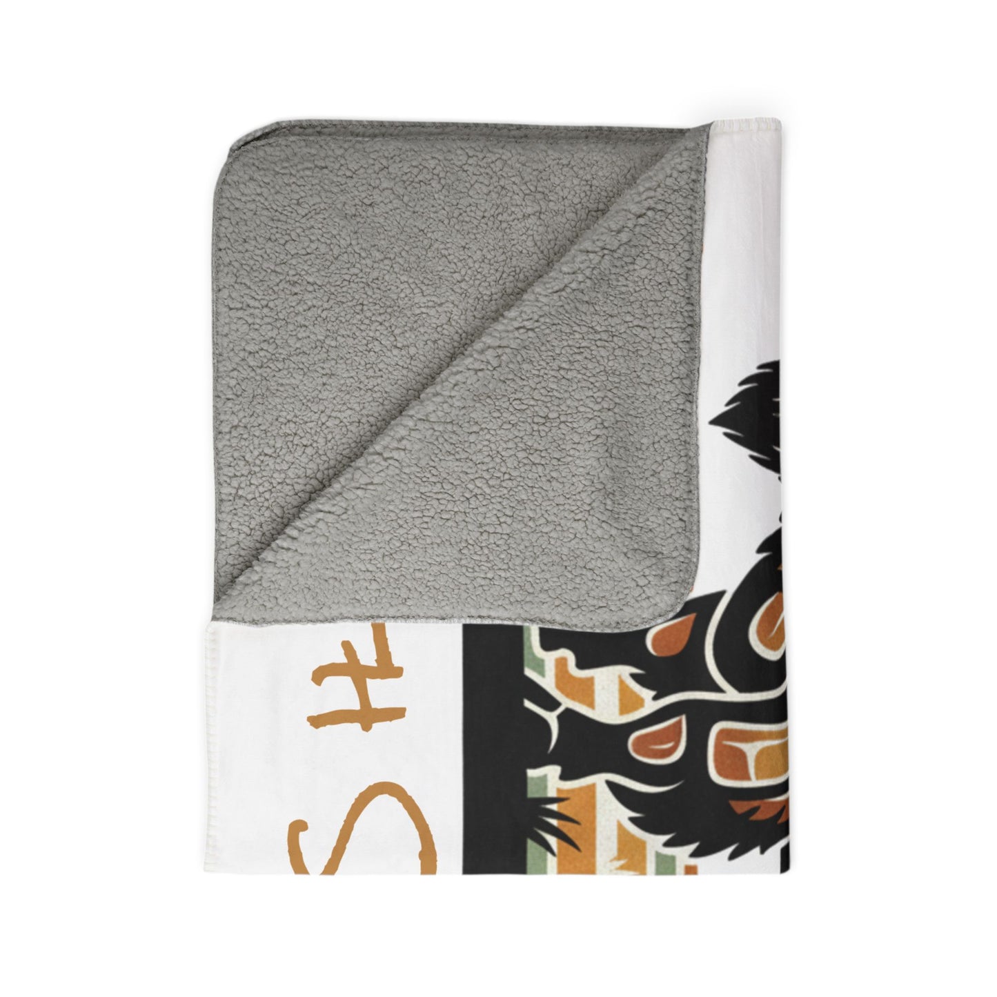 Earth Shaker Fleece Sherpa Blanket — Tribal Bison Cozy Throw