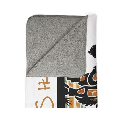 Earth Shaker Fleece Sherpa Blanket — Tribal Bison Cozy Throw