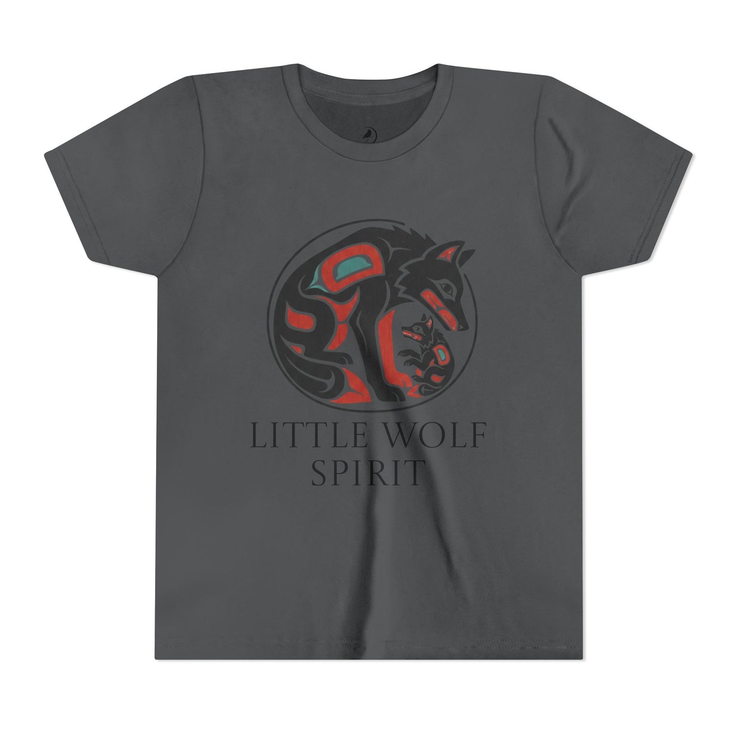 Youth Little Wolf Spirit Tee — "Little Wolf Spirit / Big Wolf Attitude" Kids Graphic T-Shirt