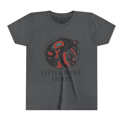 Youth Little Wolf Spirit Tee — "Little Wolf Spirit / Big Wolf Attitude" Kids Graphic T-Shirt